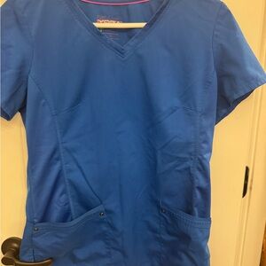 Royal Blue V-Neck Scrub Top